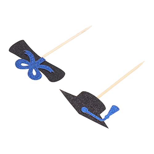 Toppers de cupcake de formatura papel de aplicação ampla bambu 2022 topo de cupcake de formatura par