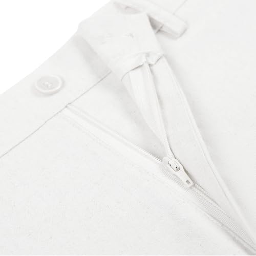 Image of Boys' Linen Pants Lightweight Flat Front Dress Pants Kids School Uniform
