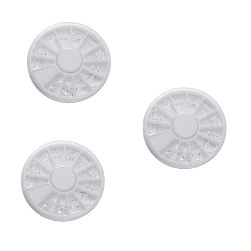 Housoutil 3 Pcs 12 12 Grids Nail Art Metal Rivet Studs DIY Nail Art Decorations for Girls Women Decorations Set