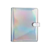 Multi-Pocket Organizer, Ring Binder Refillable Diary Notepads with Hologram Cover for Business Offic