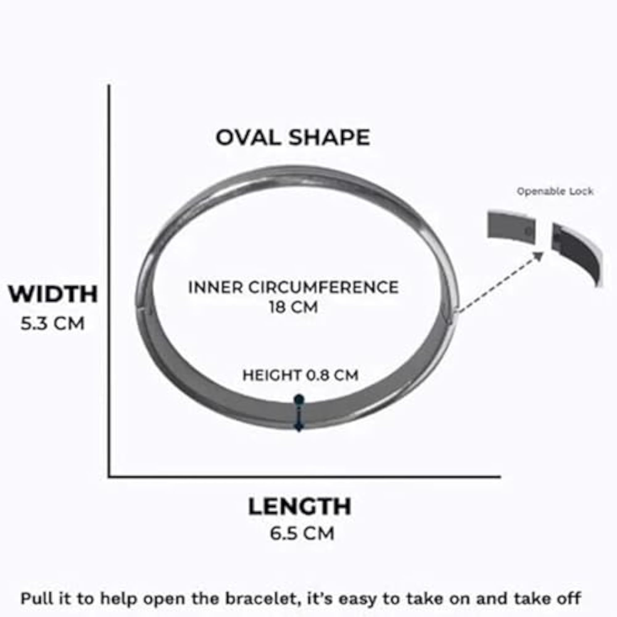 Men's Stylish Black Stainless Steel Bracelet