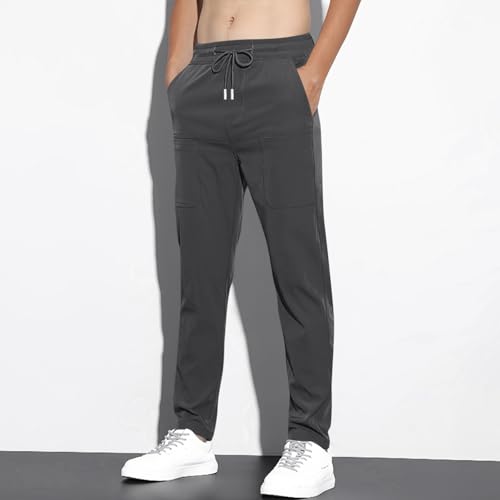 ADHOWBEW Mencomfy Cargo Pants Multipants High Stretch 4-Pocket Durable Dry Fit Cargo Breathable Joggers3