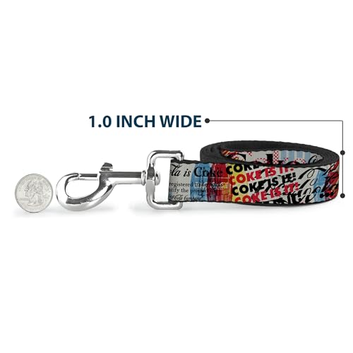 Laisse pour chien Pop Art Coca-Cola : sangle robuste en nylon multicolore