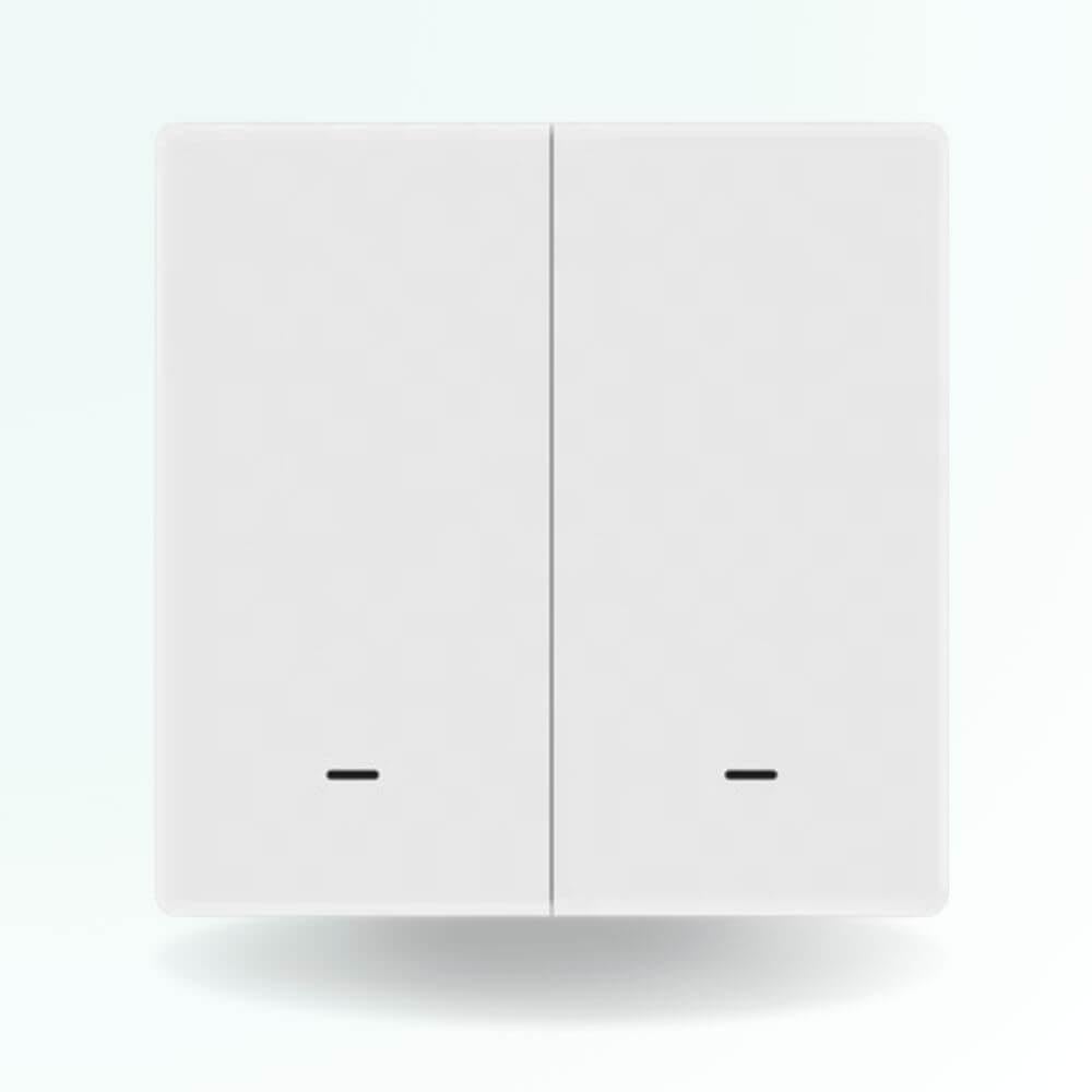 ZenGO Interrupteur Double allumage sans-Fil connecté ZigBee, Installation Facile, sans travaux, Compatible Alexa, Google Home, SmartLife et Tuya