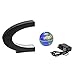 Floating Globe with LED Lights C Shape Magnetic Levitation Floating Globe World Map for Desk Decoration (Blue)
