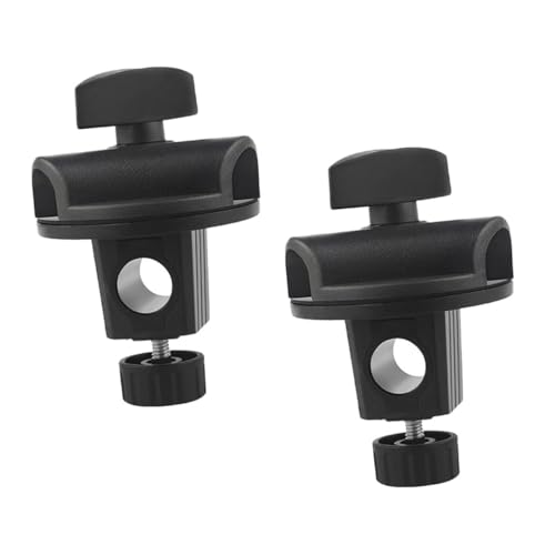 BESPORTBLE 2Pcs Adjustable Boom Arm Mount Connector Clip Adapter for Microphone Stand and Reflector Holder Flexible Directional Clamp for Photo Studio Accessories
