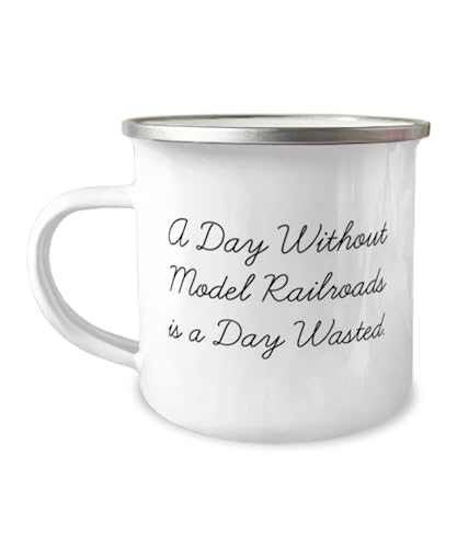 Sarcasm Model Railroads 12oz Camper Mug, A Day Without Model Railroads is a Day Wasted, Cute For Friends From Friends, Model trains, Train sets, Toy trains, Electric trains, train set, Ho scale
