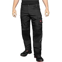 ACE Constructor Herren-Arbeitshose lang - Männer-Arbeitshosen mit Stretch-Bund, Cargo- & Kniepolster-Taschen - Schwarz - 66