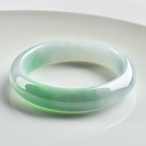Bracelet en jadéite verte véritable et perles de jade naturel d'exception