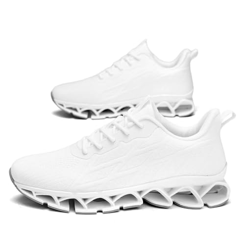 Image of Mens Running Shoes Casual Sport Athletic Fashion Walking Sneakers Lace up Blade Non Slip Breathable Mesh