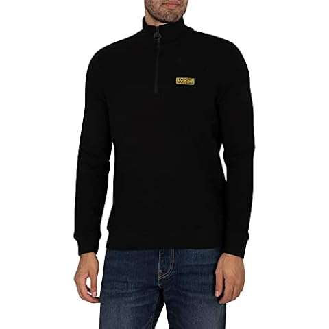 Barbour International Men's Essential Half Zip Sweatshirt, Black, S Cover