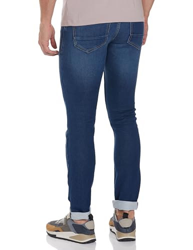 Image of Peter England Men's Slim Tapered Jeans | Denim | Premium | Modern Fit