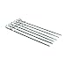 Steven Raichlen Best of Barbecue Signature Stainless Steel Grilling Kabob Skewers (Set of 6) / 17" by 3/8" - Durable, Reusable and Long-lasting - SR8025