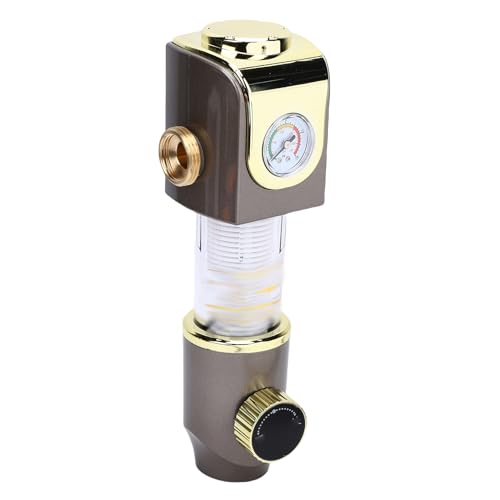 Luocute Whole House Water Filter, 8T/h High Backwash Sediment Filter with 40μm Accuracy Reusable Stainless Steel Screen, for City Water Supply System 3/4 Inch Straight Joint