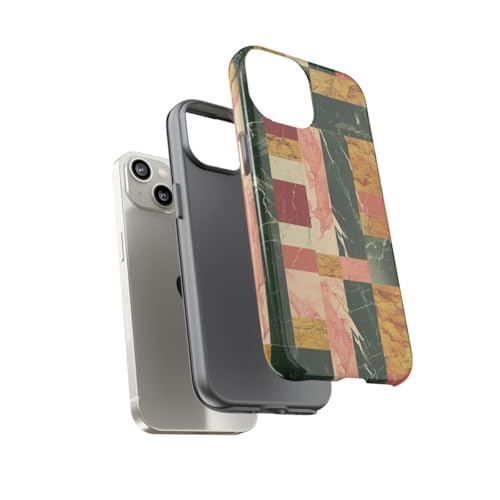Coque iPhone 14 motif marbre rétro idéale pour le bureau et les sorties - 3