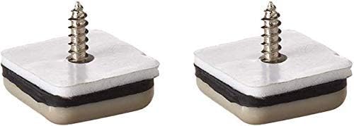 Shepherd Hardware 9240 1-Inch Square Adhesive, Slide Glide Furniture Sliders, 8-Pack (Two Pack)