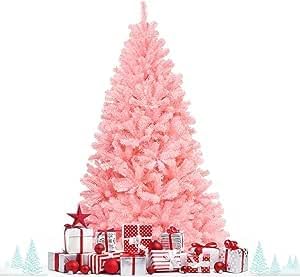 RELAX4LIFE Sapin de Noël Mince Blanc 180cm, Arbre de Noel Slim Enneigées avec LED, 475 Pointes de Branche, et Pieds de Sapin de Noël en Métal (180cm | Noir Enneigé)