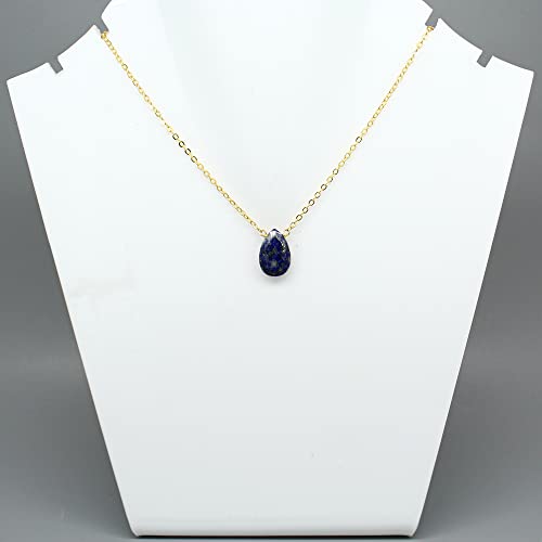 Gempires Natural Teardrop Gemstone Pendant Necklace Elegant Handmade Crystal Jewelry Hypoallergenic 20 Inch Gold Plated Non-Tarnish Statement Necklaces2
