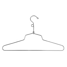 Econoco Commercial Steel Blouse and Dress Hanger with Loop Hook, 14" Pack of 100