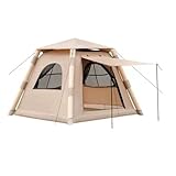 Tienda de Campaña Hinchable, Tienda de Campaña 4-8 Personas, Carpa Familiar, Instalación Instantánea, Protección Solar, para Senderismo