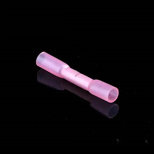 100 Pcs BHT1.25 Waterproof Heat Shrink Intermediate Wire Connector 22-18 AWG