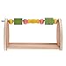 Mipcase Pappagallo in Piedi pertica in Legno Uccello Stand Uccello Gabbia per Uccelli Stand Parrot bilanciamento del Treno Giocattolo
