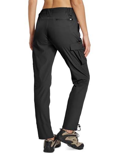MOURCE Womens Hiking Pants Lightweight - Quick Dry Water Resistant UPF 50 Travel Pants with 7 Pockets & Adjustable Cuffs2