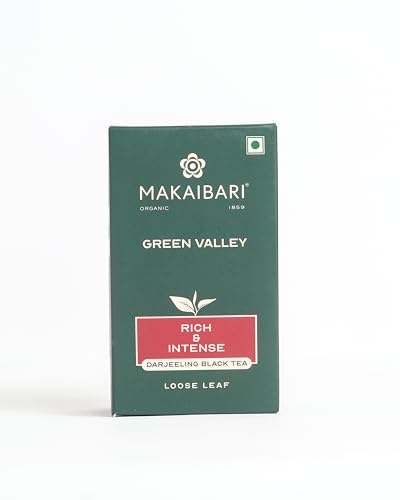 Image of Makaibari Green Valley Apoorva Rich & Intense Darjeeling Black Loose Leaf Tea 100 gm | Premium Darjeeling Long Leaf Black | Single Estate Loose Leaf | Muscatel fruity top notes | 50 Cups