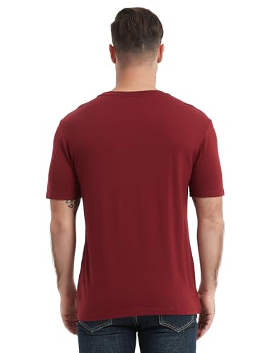100% Merino Wool T Shirts for Men, Short Sleeve Lightweight Crew Undershirt, No-Odor Base Layer for Hiking Travel3
