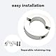 4 PCS Geteilte Stellringe, Geteilte Stellringe aus Aluminiumlegierung, 10mm Langweilige 30mm OD 10mm Dicke, Robuste Klemmringe für Maschinen und Industrieanwendungen(Silber)