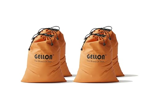 Image of Gellon Water Proof in Umbrella Cloth Shoes Bag for Travel & Storage Travel Organizer for Women & Men Travel Accessories Shoes Cover Pouch for Travel Essentials in 4 Colors (Orange, Pack of 4)