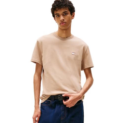 T-shirts graphiques à manches courtes Tommy Jeans homme, t-shirt coton uni col rond de marque
