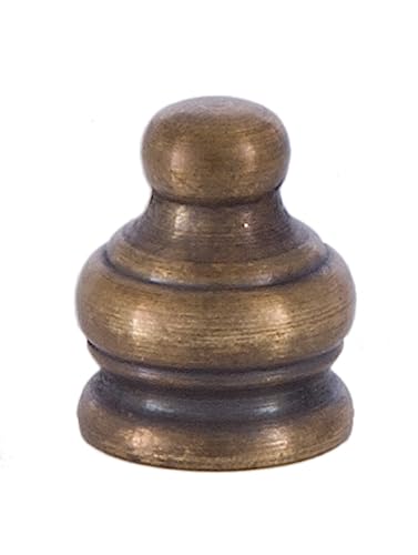 Image of B&P Lamp 11 /16 Inch Brass Brass Pyramid Finial, Tap 1 /8F