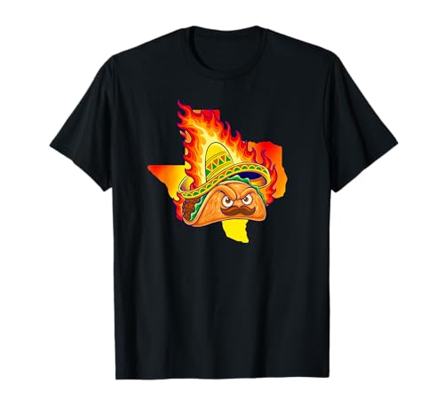 Flaming Spicy Hot Texas Breakfast Taco T-Shirt