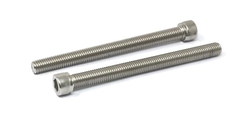 Image of iexcell 2 Pcs M12 x 140mm Thread Pitch 1.75 mm Stainless Steel 304 Hex Socket Head Cap Screws Bolts Kit