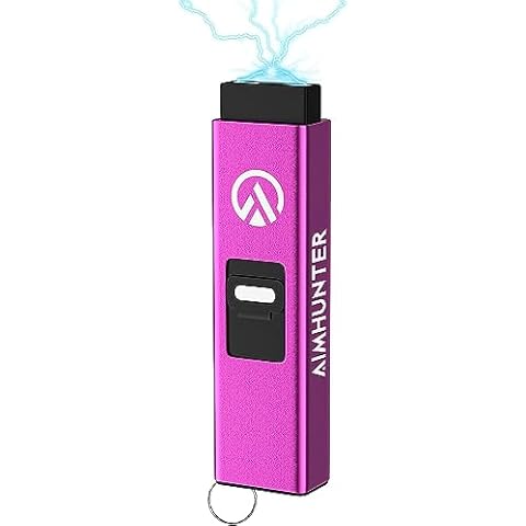 AIMHUNTER 10 Mini Volt Micro Stun Gun for Woman World's Smallest Stun Gun Rechargeable with LED Flashlight Safety Switch (Pink) Cover