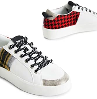Desigual Women's Shoes 4 Woman PU Sneakers Low, White, 7 | Image 3