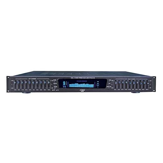 Pyle-Pro PPEQ100 19'' Rack Mount Dual 10 Band 4 Source Input Stereo Spectrum Graphic Equalizer