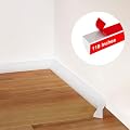 Peel and Stick Quarter Round Trim, Flexible Quarter Round Molding, Silicone Peel and Stick Trim Molding, Baseboard Trim, Bendable Molding Trim for Floor, Bathrooms, Kitchens, Countertops (118Inch)