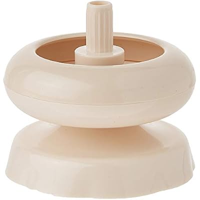 Beadalon Spin-N-Bead, Mini Size Bead Spinner Bowl Includes 1 Curved Big Eye Needle for Easy Bead Stringing and Jewelry Making, Natural