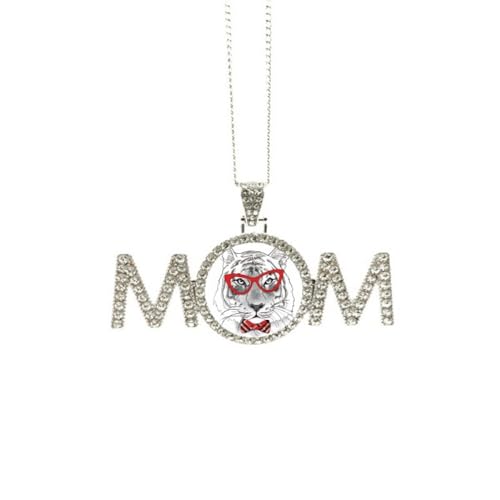 Collier pendentif lunettes tendance pour femme accessoire mode maman grand-mère