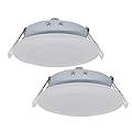 Facon 4.5Inch LED RV Puck Light, RVR4H-MH40, Full Aluminum Recessed LED Ceiling Lights, 12V Interior Light for RV Motor-Homes Camper Caravan Trailer Boat (4000K, Pack of 2)