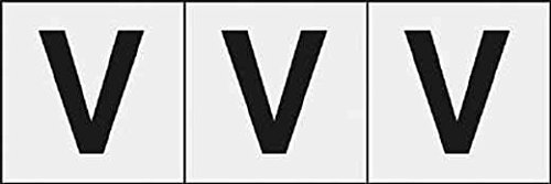 TRUSCO(トラスコ) アルファベットステッカー 50×50 「V」 透明 3枚入 TSN-50-V-TM