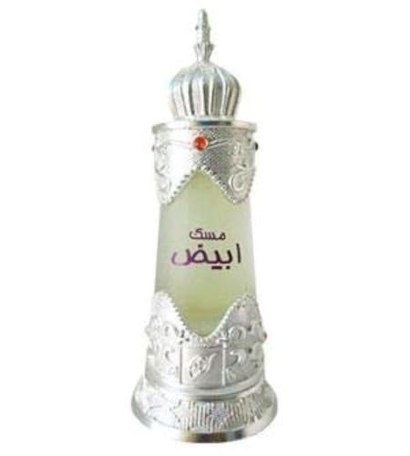 Parfum oriental Afnan Abiyad Attar, huile parfumée arabe et parfum arabe Oud 20 ml