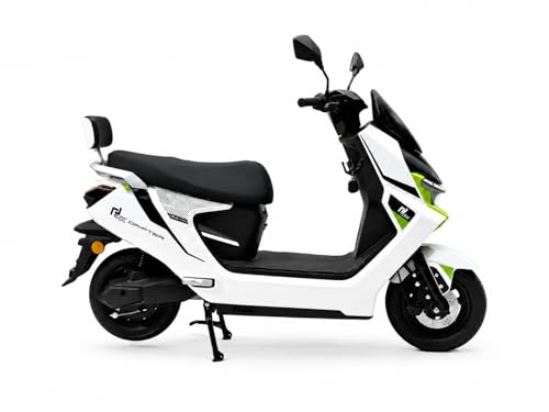 Image of EOX DRIFTER Electric Scooter for Adults | 48V Removable Lithium Battery | 50-70 km Long-Range Ride | Lightweight Non-RTO E-Scooter | 180 Kgs Weight Capacity (POLAR WHITE)