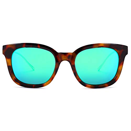 Image of Pro Acme Vintage Square Polarized Sunglasses for Women and Men Trendy Shade Sun Glasses (purple+green)