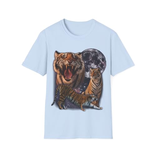 T-shirt Three Tiger Moon imprimé parodie loup humour pour homme et femme