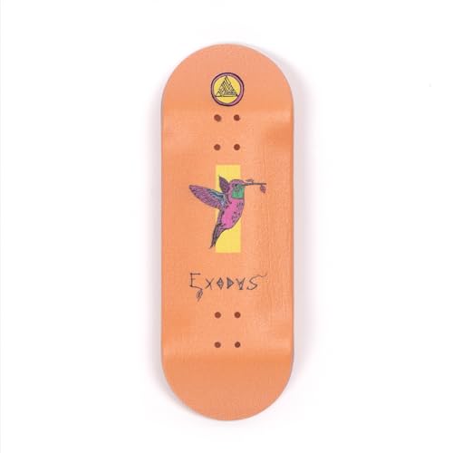 EXODUS Deep Concave Fingerboard Deck (Orange Anoixi Bird, 34mm)