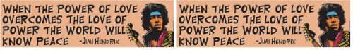 Image of EvolveFISH Power of Love Bumper Sticker - [11 inch x 3 inch] (Pack of 2)