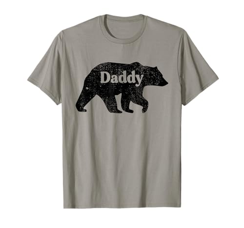 Papá Oso Día del Padre Vintage Distressed Cool Bear Dad Camiseta